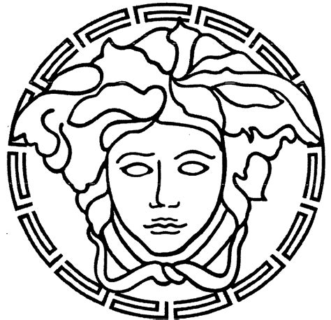 versace medusa head logo|versace logo drawing.